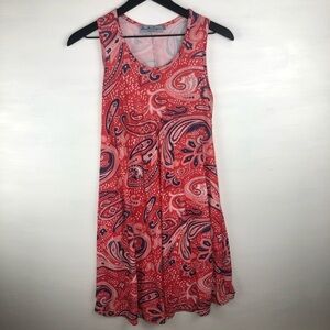 Ava Lynn Summer Sleeveless Swing Dress in Red